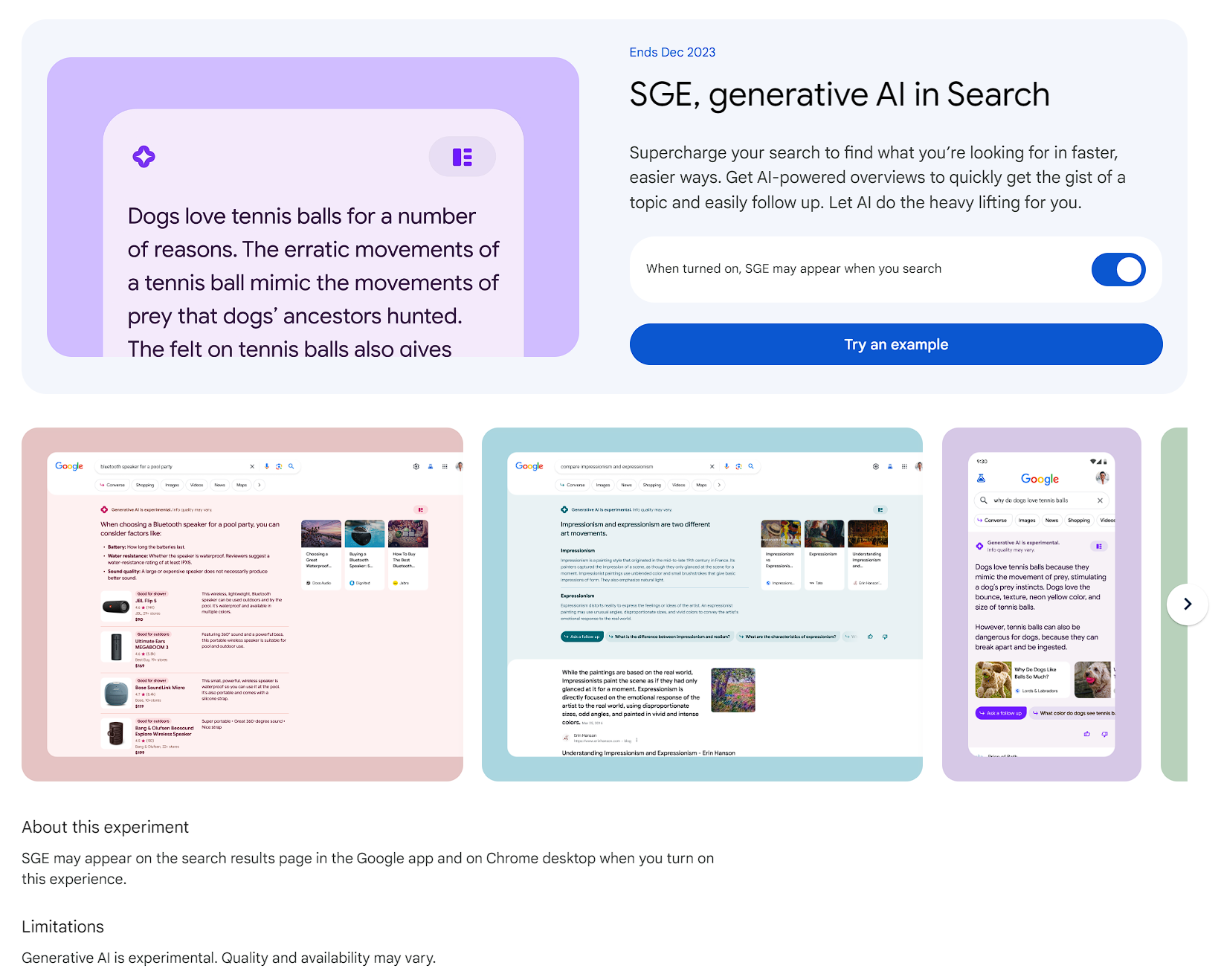 Google Search Labs的4个内测功能